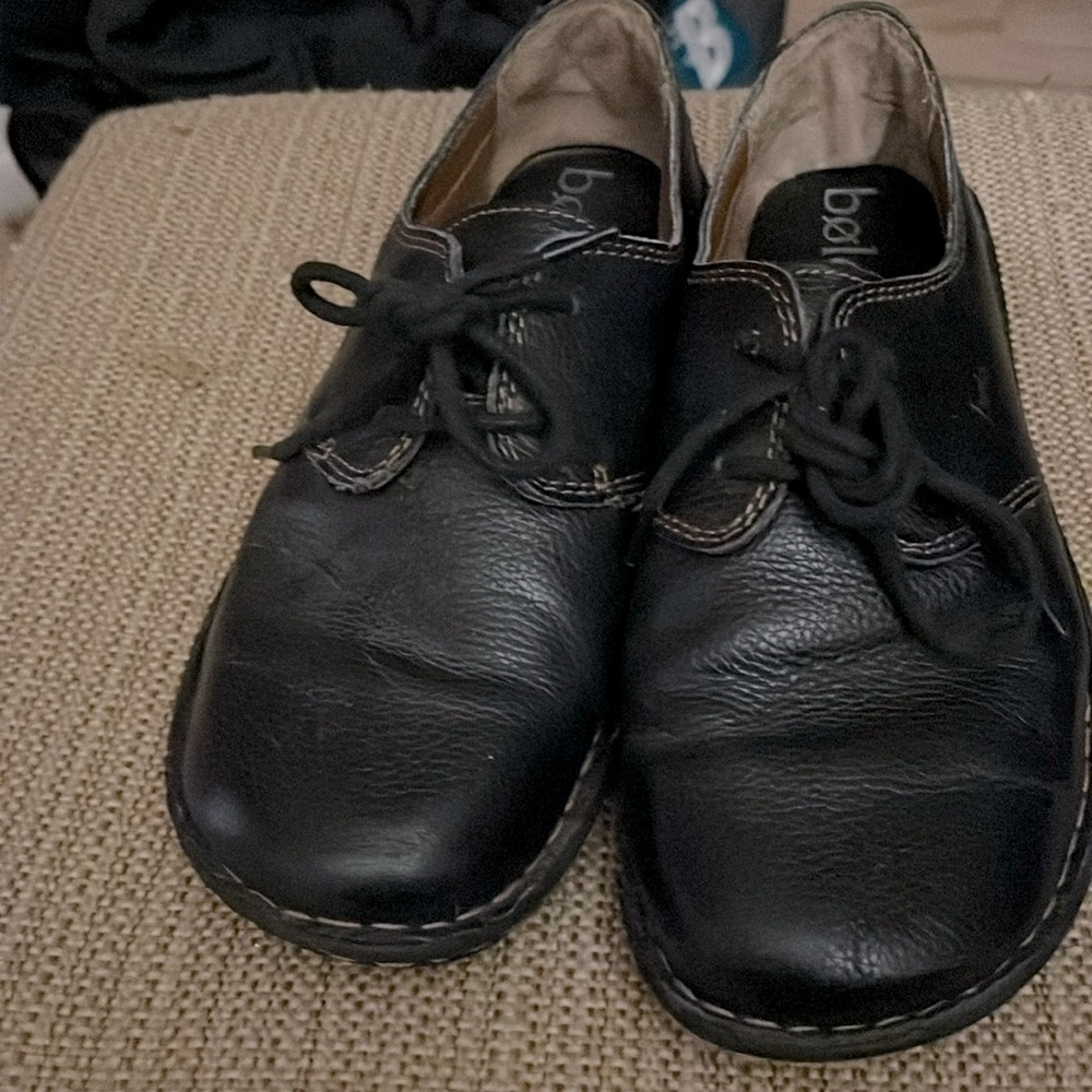 Black leather b.o.c. BOLO leather lace up oxford